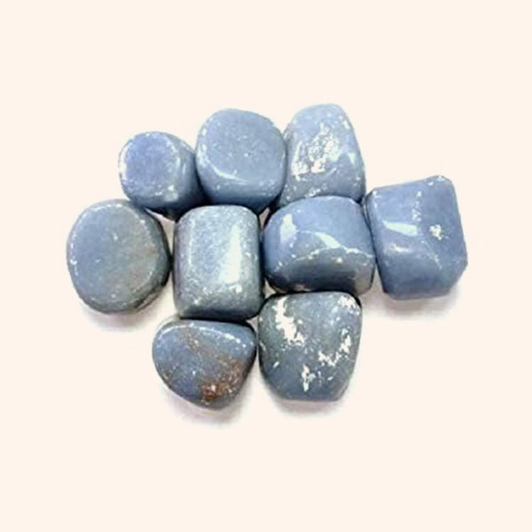 VASTU VARDAN CRYSTAL ANGELITE TUMBLE 100 GRAM