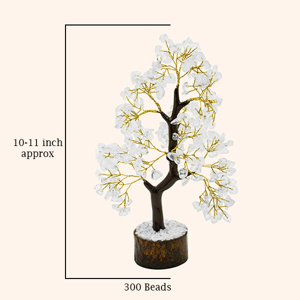 VASTU VARDAN CLEAR QUARTZ TREE 300 BEADS || ENERGY AMPLIFYING CRYSTAL TREE FOR CLARITY, HEALING, AND SPIRITUAL GROWTH || PERFECT FOR MEDITATION AND DÉCOR |