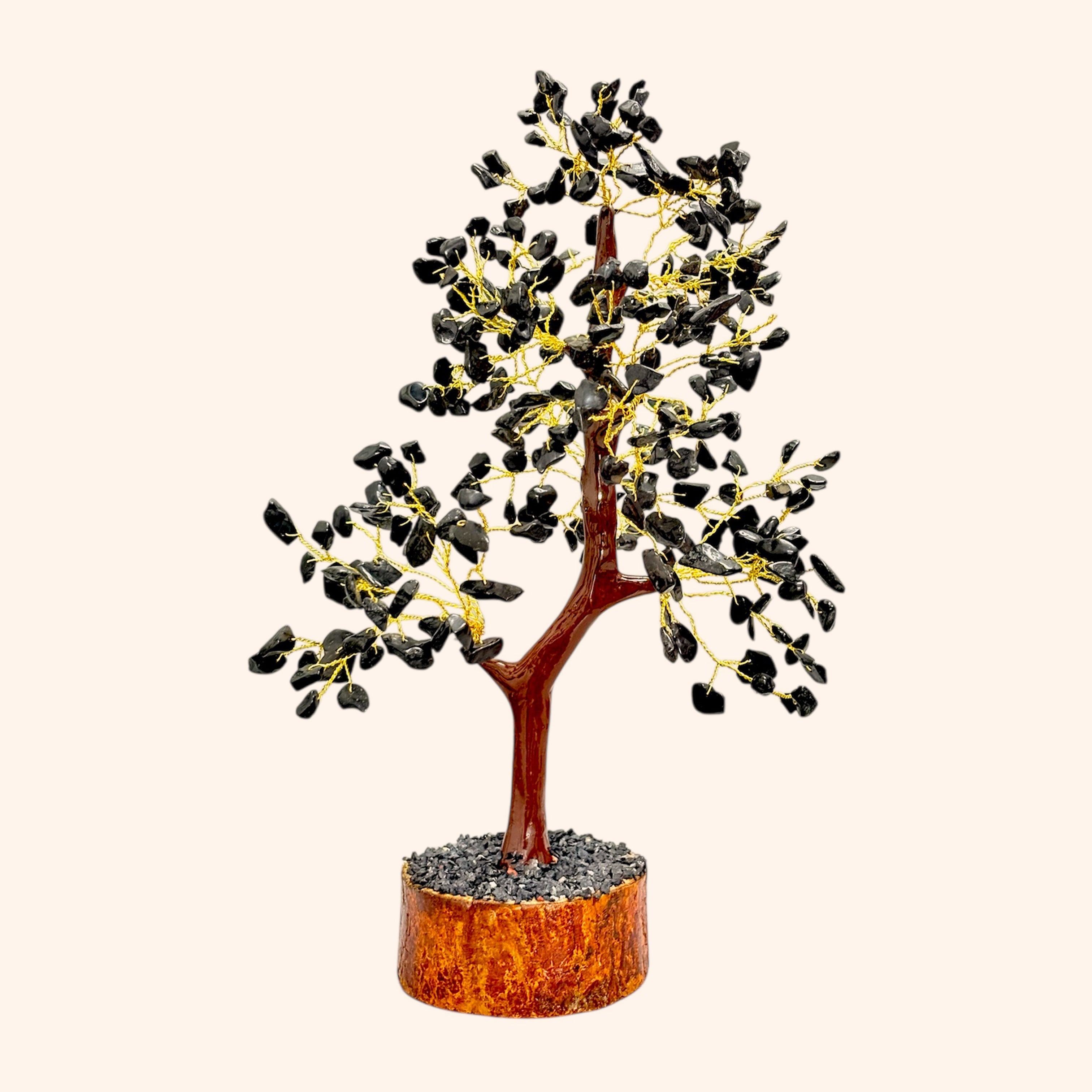 VASTU VARDAN BLACK TOURMALINE CRYSTAL TREE 300 BEADS