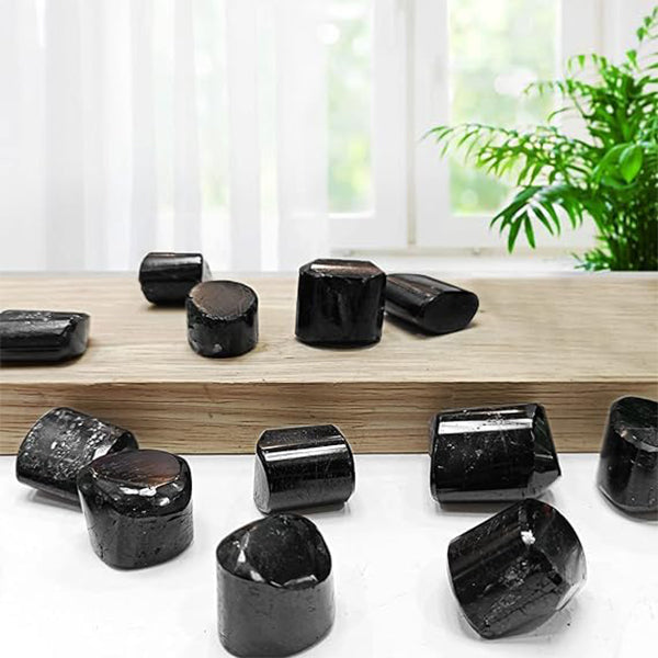 VASTU VARDAN CRYSTAL BLACK TOURMALINE TUMBLE 100 GRAM