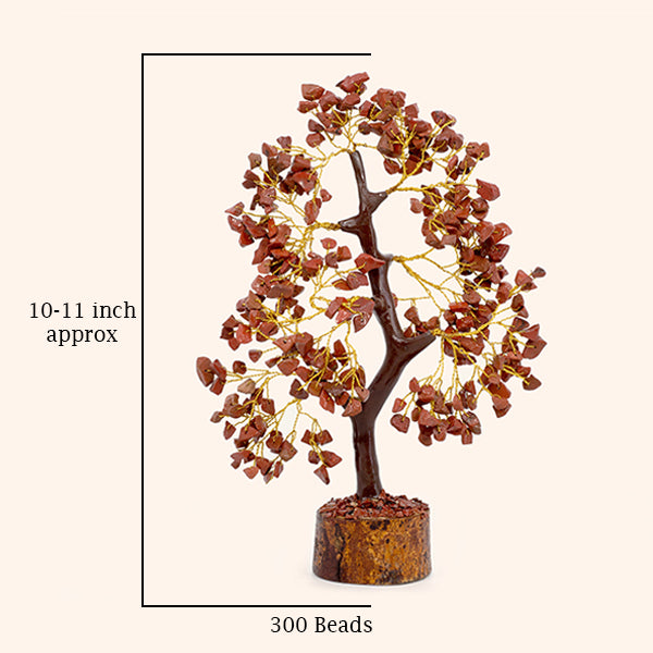VASTU VARDAN RED JASPER TREE 300 BEADS || GROUNDING CRYSTAL TREE FOR STRENGTH, VITALITY, AND EMOTIONAL BALANCE | PERFECT FOR MEDITATION AND HOME DÉCOR |