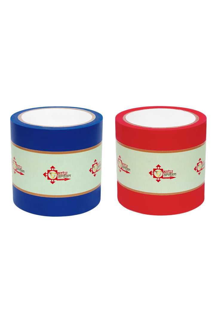 RED AND BLUE TAPE | 4 INCH | LENGTH- 16 METER APPROX | TOILET CORRECTION| VASTU TAPE REMEDY |PACK OF 2 |