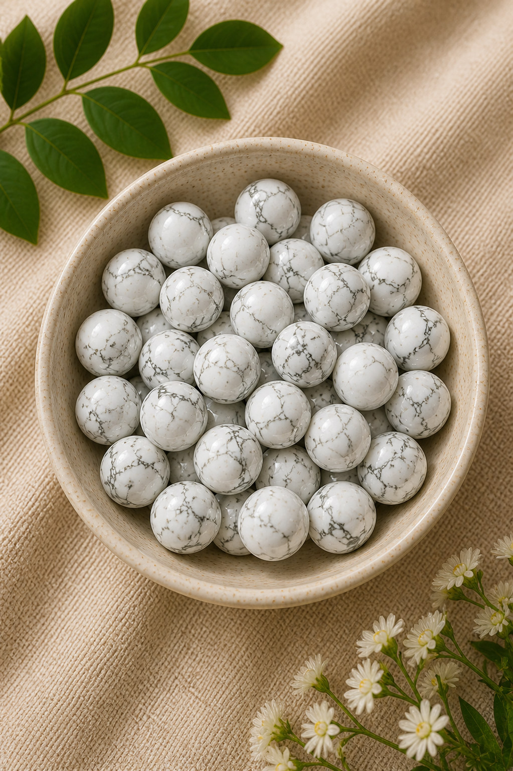 HOWLITE CRYSTAL TUMBLE - 100 GRAM - Enhances spiritual awareness & higher consciousness