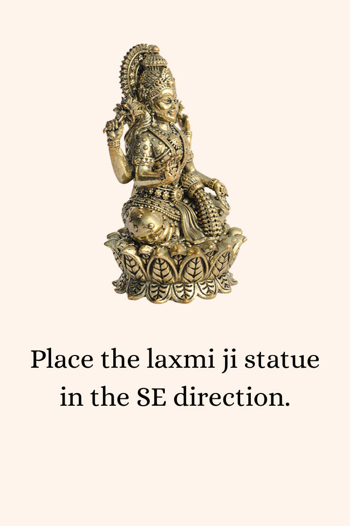 BRASS LAXMI JI STATUE - 10 CM