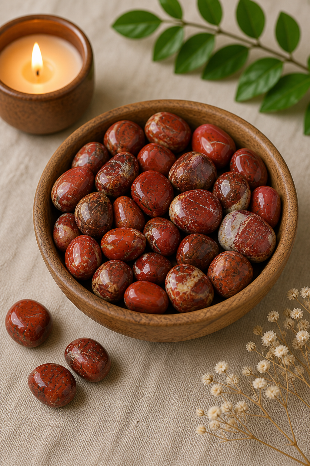 RED JASPER CRYSTAL TUMBLE 100 GRAM -  Grounding, Strength & Stability