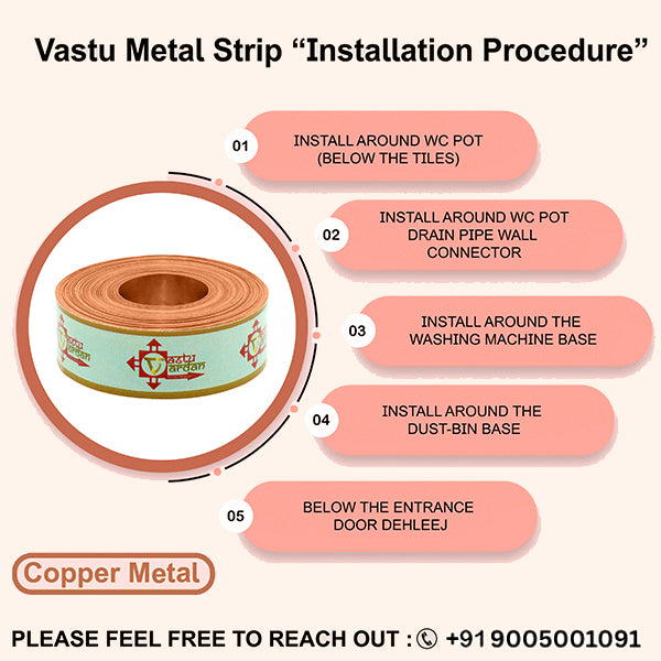 VASTU VARDAN 8 FEET 0.5 INCH COPPER STRIP