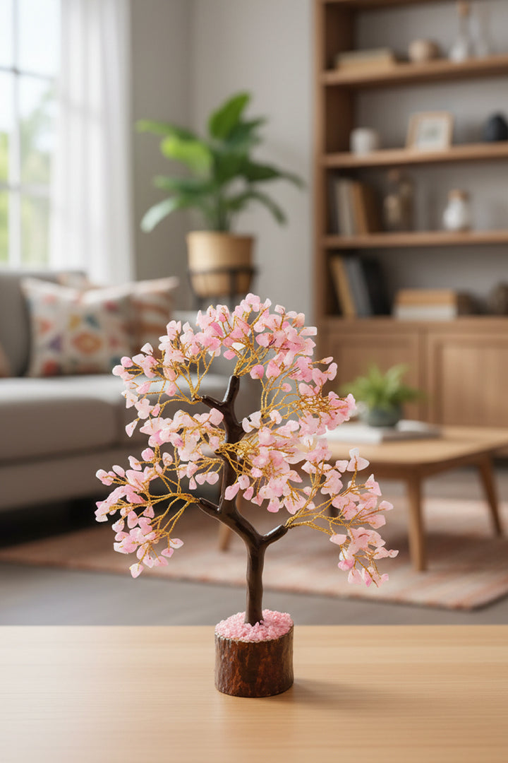 ROSE QUARTZ TREE 300 BEADS - Love, Healing & Positive Energy