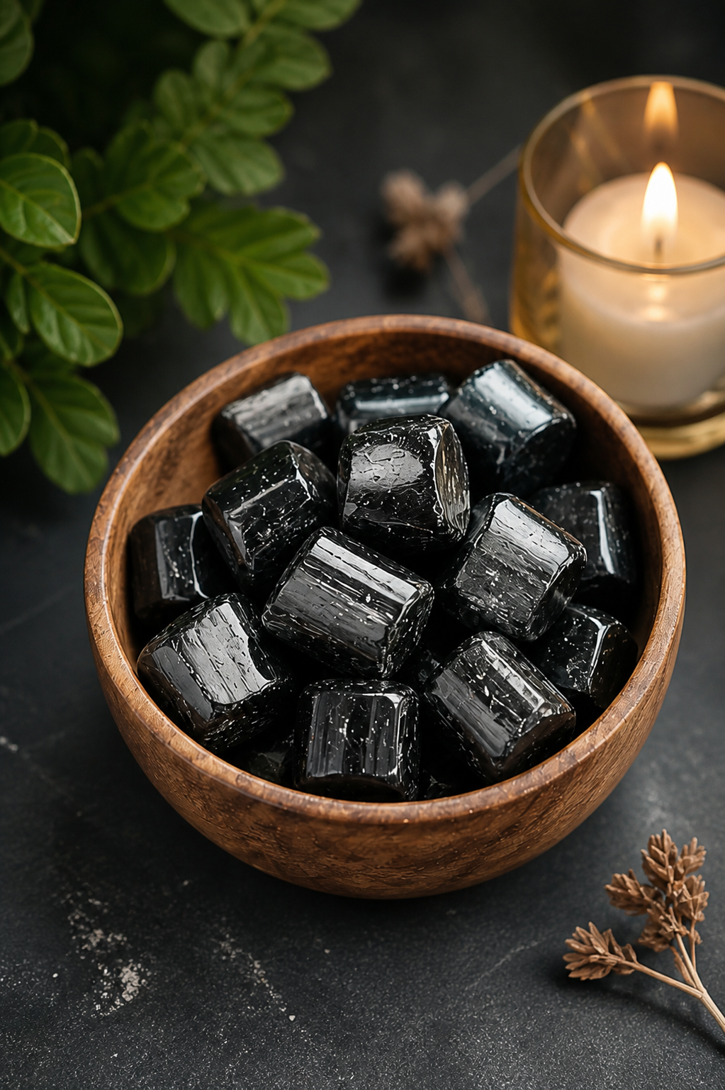 BLACK TOURMALINE CRYSTAL TUMBLE - 100 GRAM - Ideal for meditation & energy healing