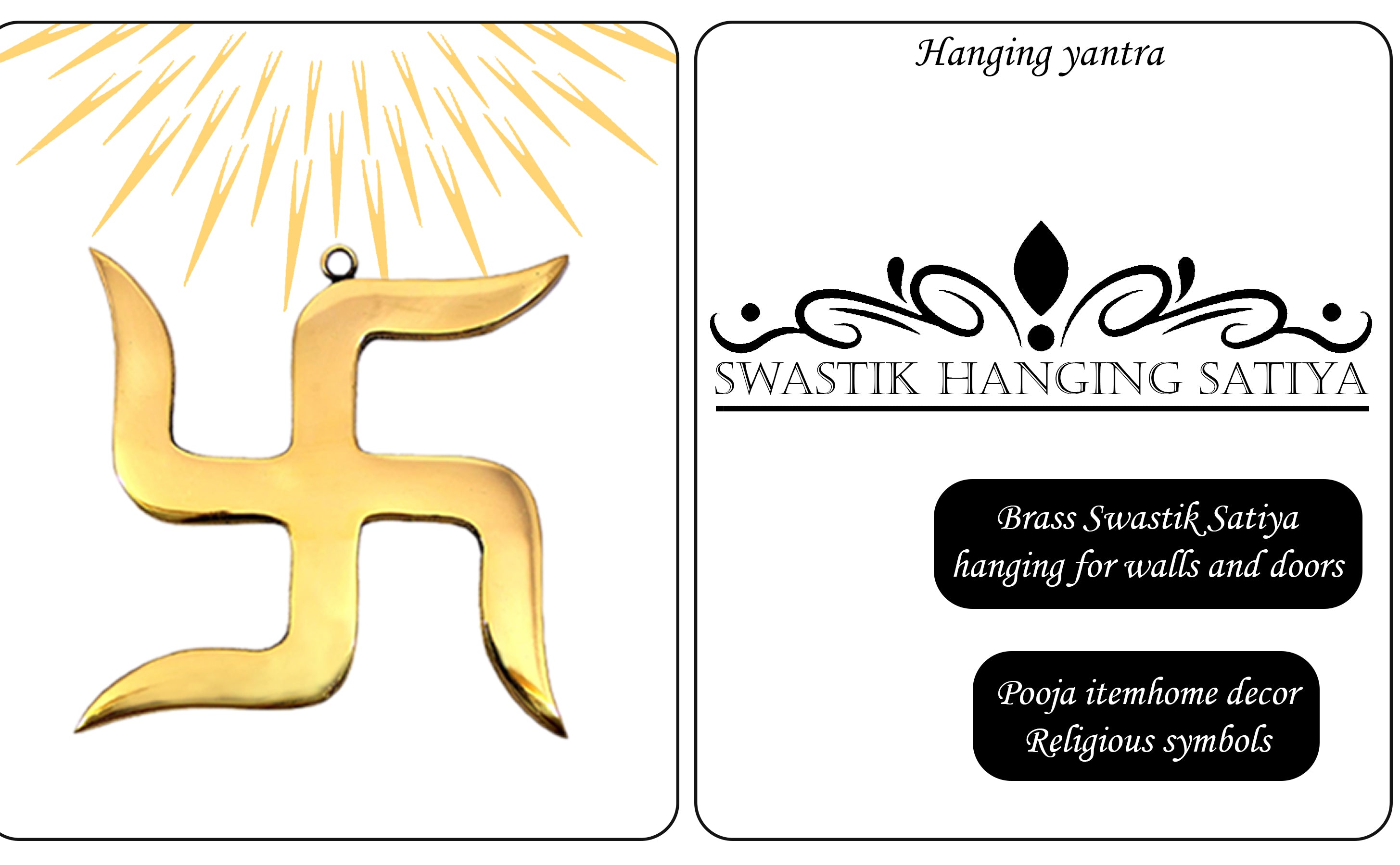 VASTU VARDAN 9 INCH BRASS SWASTIK