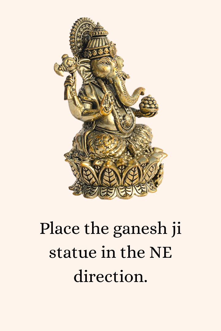 GANESH JI BRASS STATUE - 10 CM