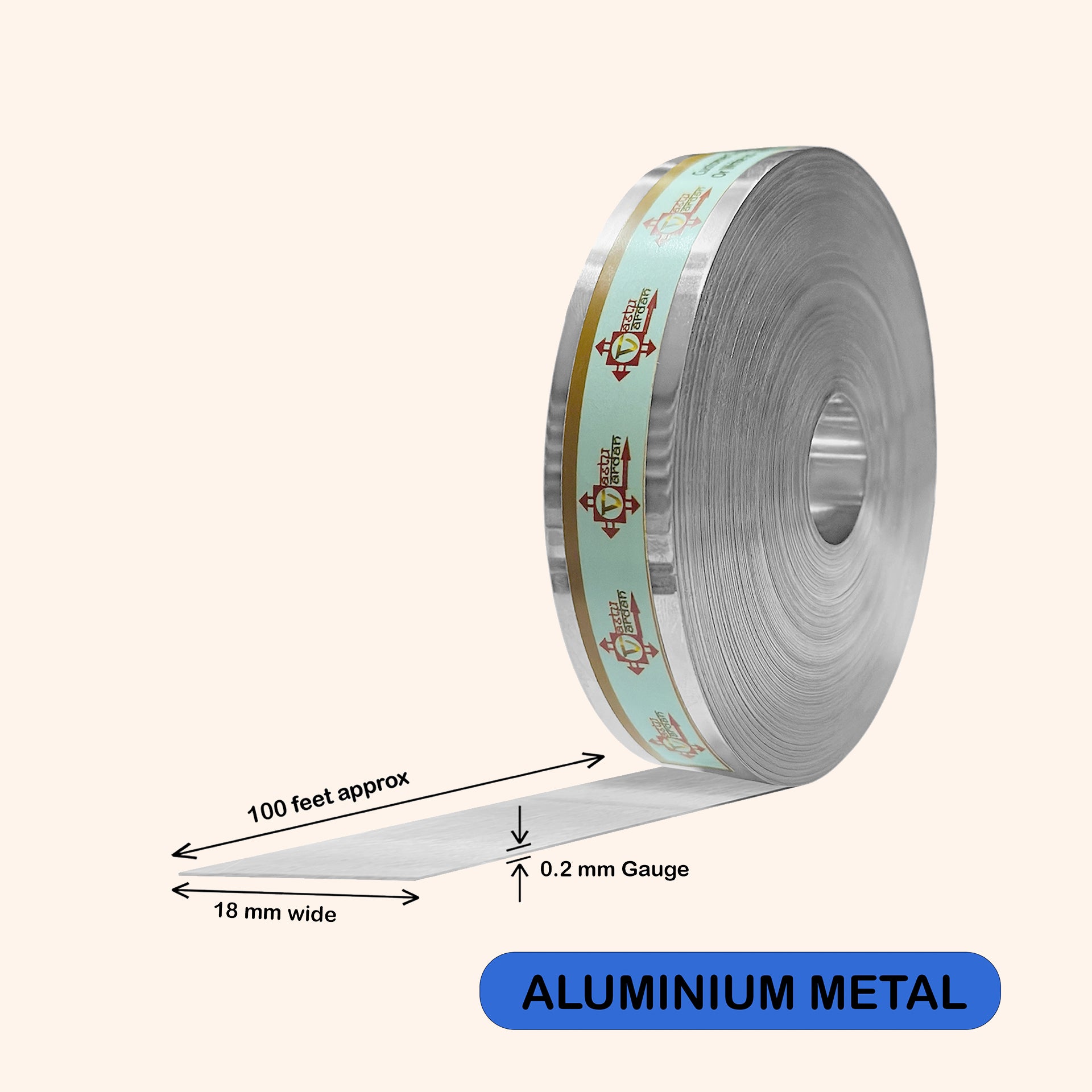 VASTU VARDAN 100 FEET ALUMINIUM STRIP 0.75 INCH