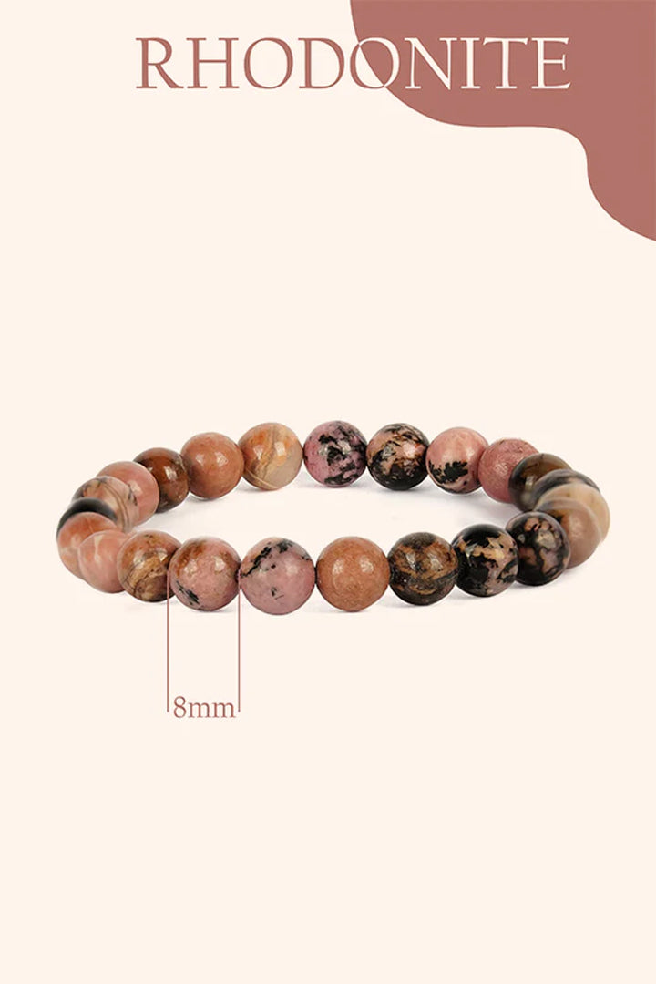 RHODONITE BRACELET - Emotional Healing & Inner Balance