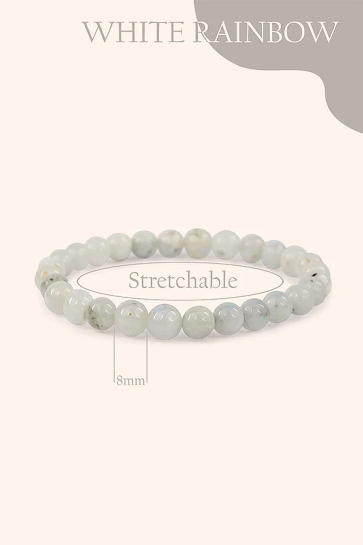 WHITE RAINBOW BRACELET - Emotional Balance & Intuition
