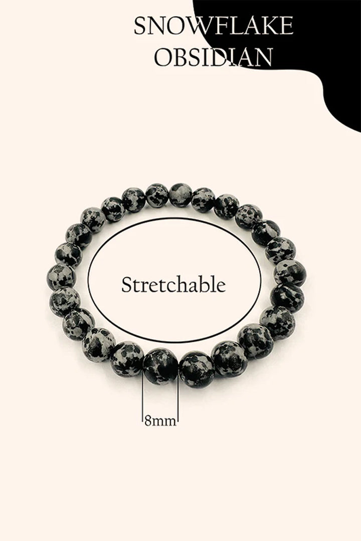 SNOWFLAKE OBSIDIAN BRACELET - Purity, Balance &amp; Protection