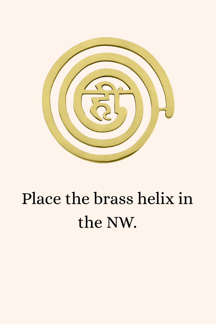 VASTU VARDAN BRASS HII HELIX 6 INCH PACK OF 3
