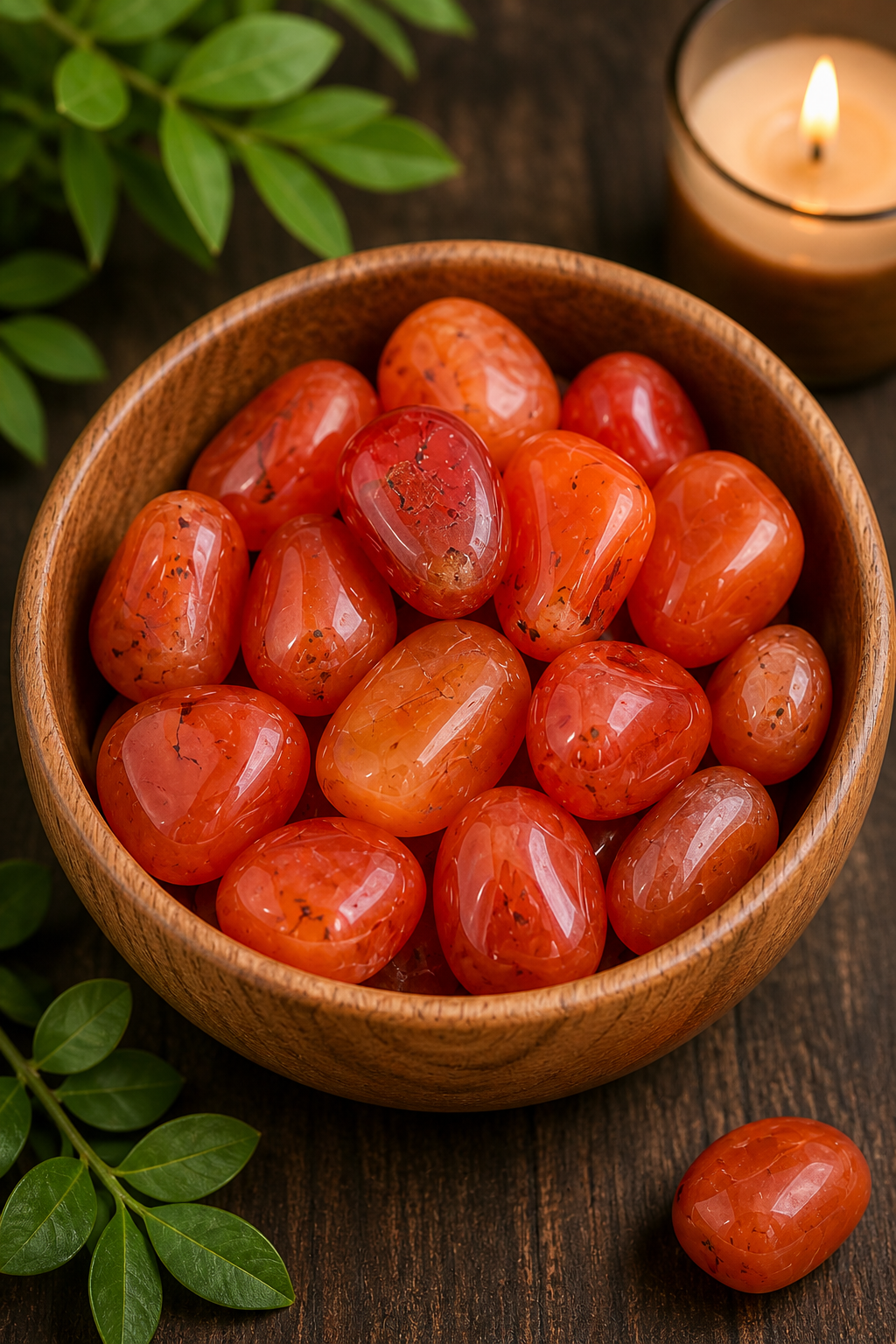 CARNELIAN CRYSTAL TUMBLE - 100 GRAM - Associated with passion and creativity