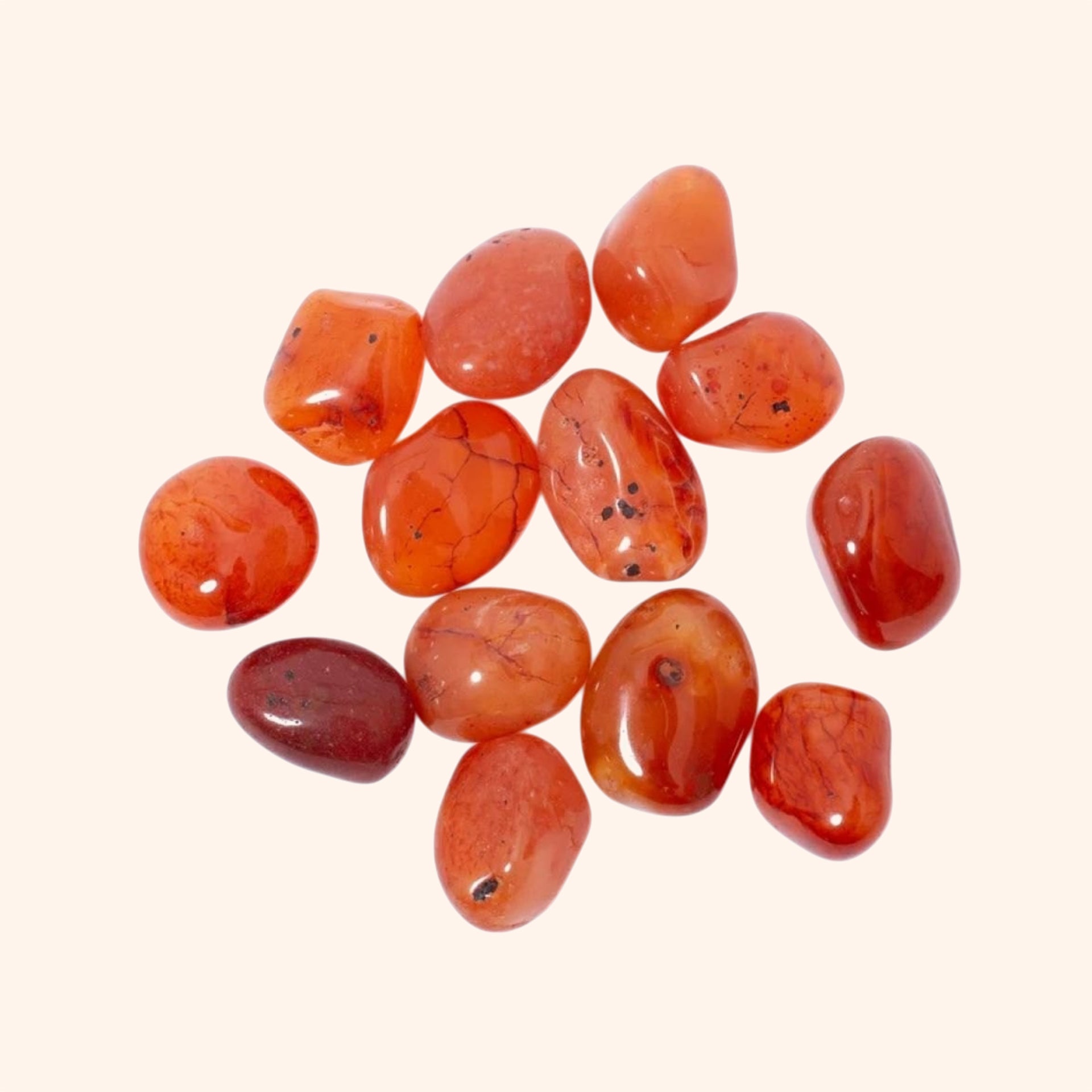 VASTU VARDAN CRYSTAL CARNELIAN TUMBLE 100 GRAM