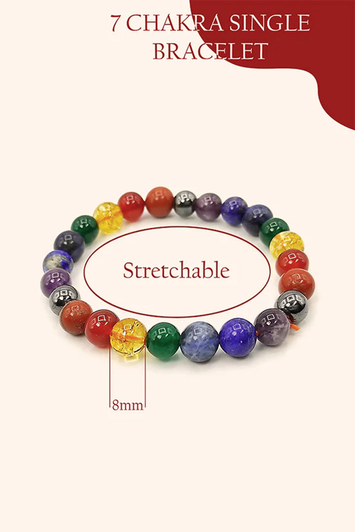 SEVEN CHAKRA SINGLE BRACELET - Balance & Energy Alignment