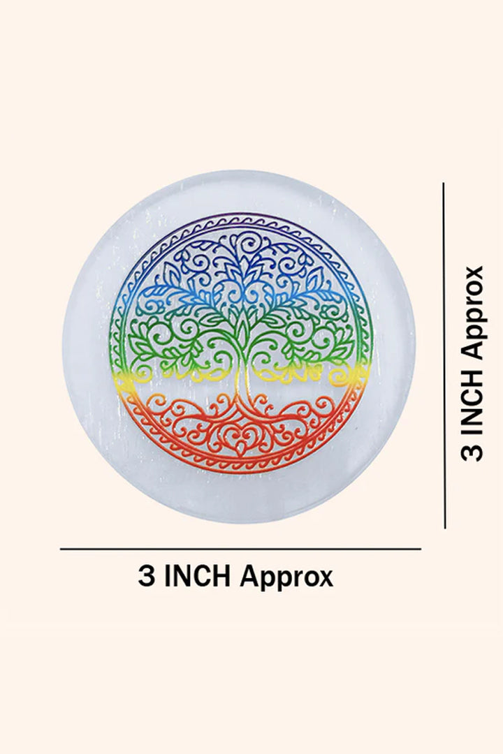 3 INCH - DESIGNER CHARGING SELENITE PLATE - Perfect Gifting Choice & Luxury Spiritual Decor Piece