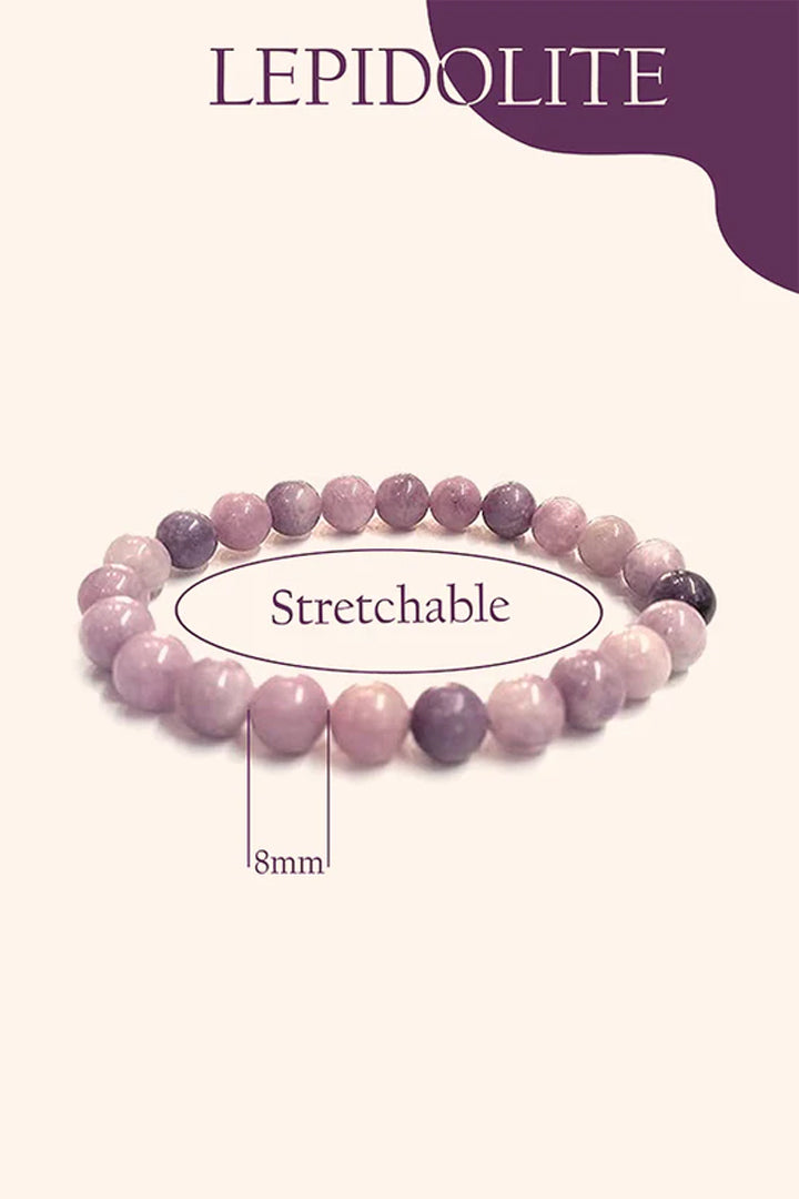 LEPIDOLITE BRACELET - Emotional Balance & Calm Energy