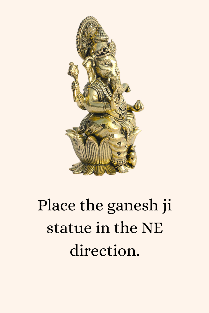 GANESH JI BRASS STATUE - 8 CM