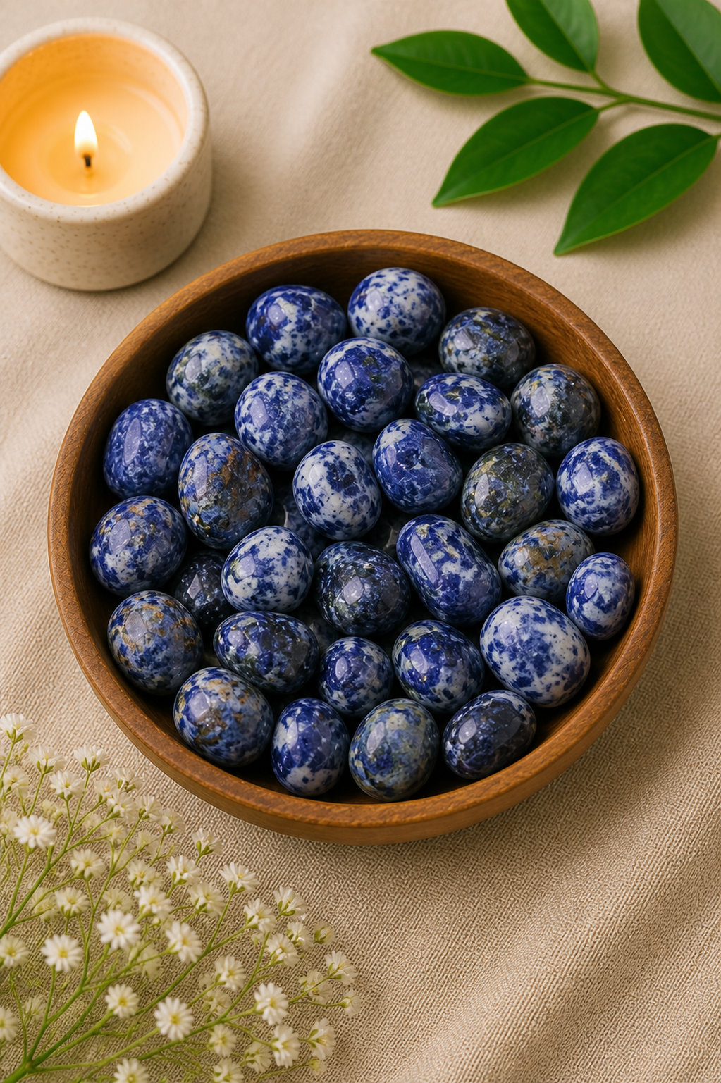 SODALITE CRYSTAL TUMBLE - 100 GRAM - Suitable for gifting & spiritual collections