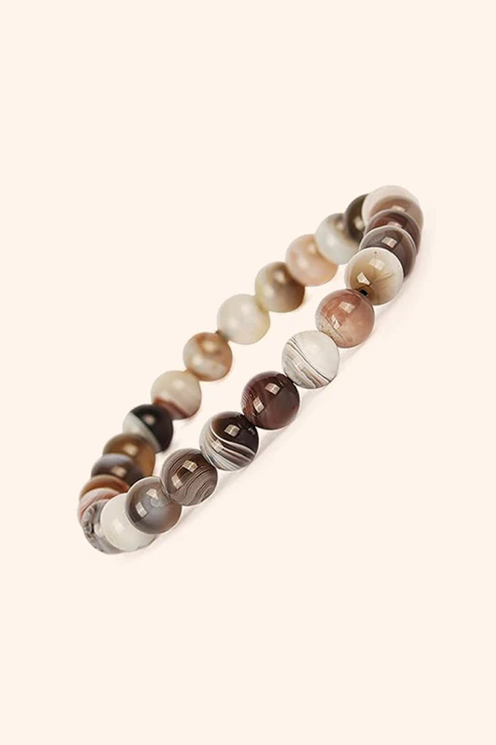 BOTSWANA AGATE BRACELET - Calmness, Protection & Emotional Balance