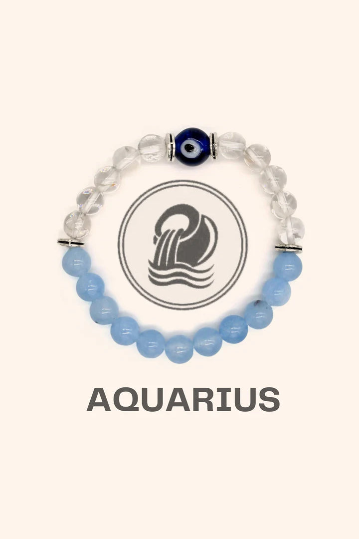 AQUARIUS (कुम्भ) RASHI BRACELET -  Intelligence, Innovation & Balance