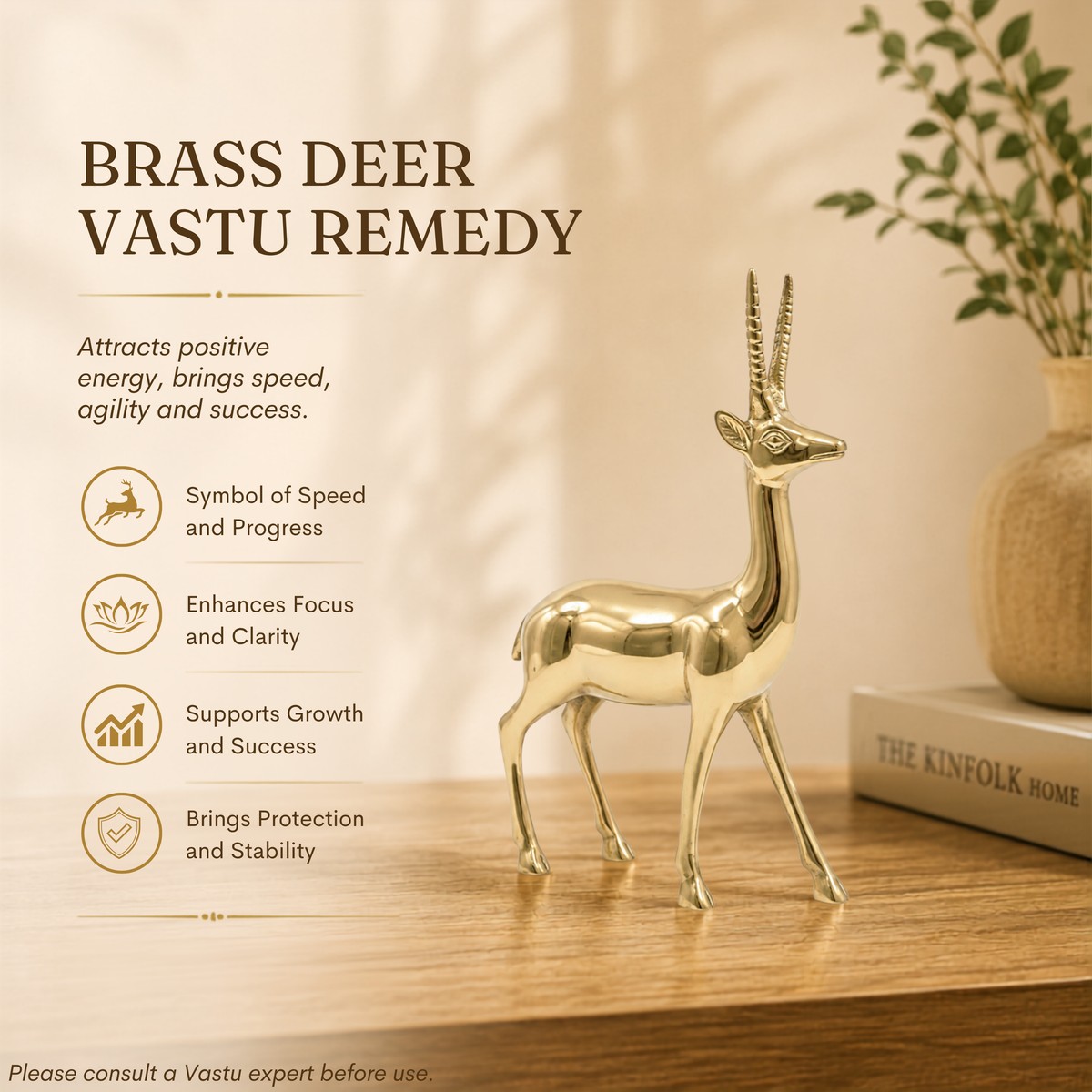 VASTU VARDAN BRASS BIG DEER