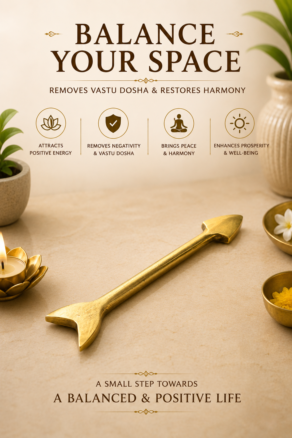 BRASS ARROW DIGPAL SHASTRA STATUE