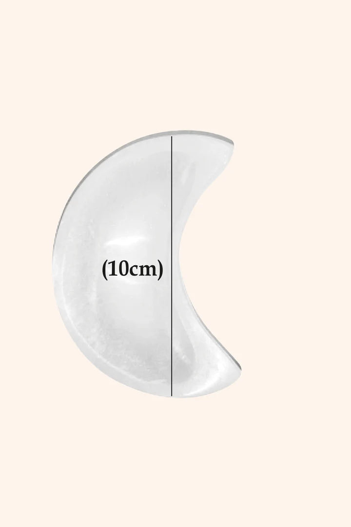 10CM -  MOON SHAPE CRYSTAL BOWL - Crystal collection display & Meditation altar