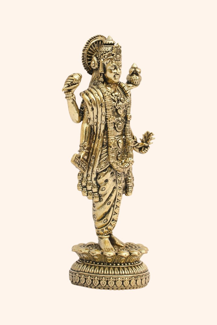 DHANVANTRI JI BRASS STATUE - 5 INCH