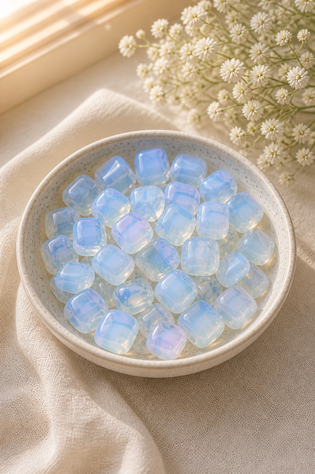 OPALITE CRYSTAL TUMBLE  - 100 GRAM - Helps activate higher awareness & positive thinking