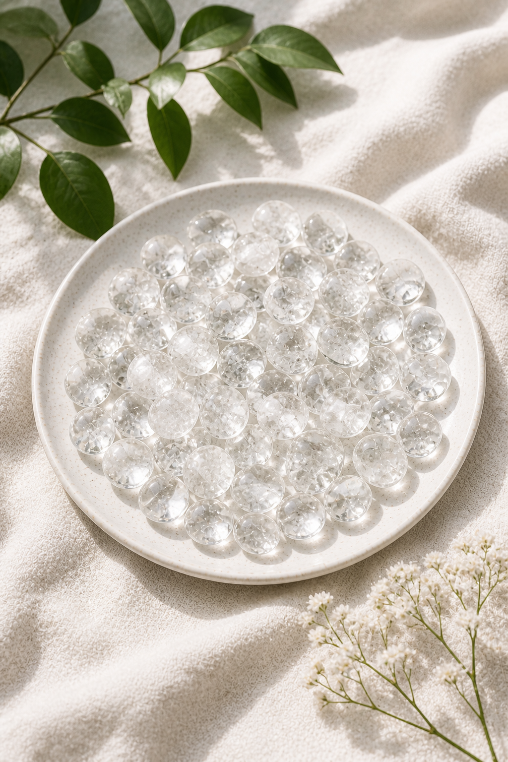 CLEAR QUARTZ CRYSTAL TUMBLE 100 GRAM - Ideal for meditation &  healing practices