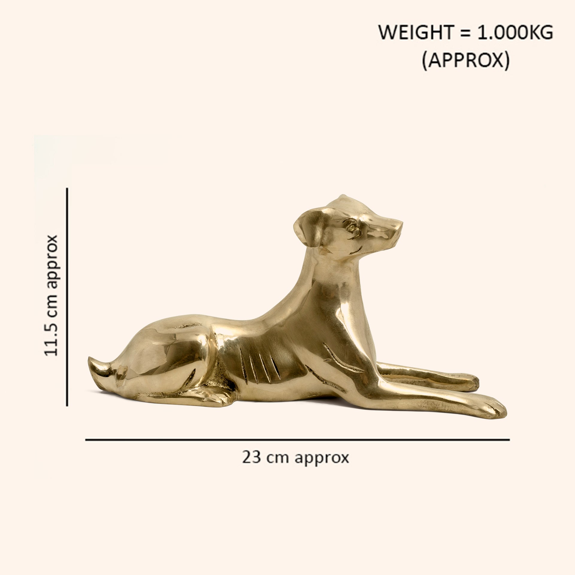 VASTU VARDAN BRASS DOG  STATUE
