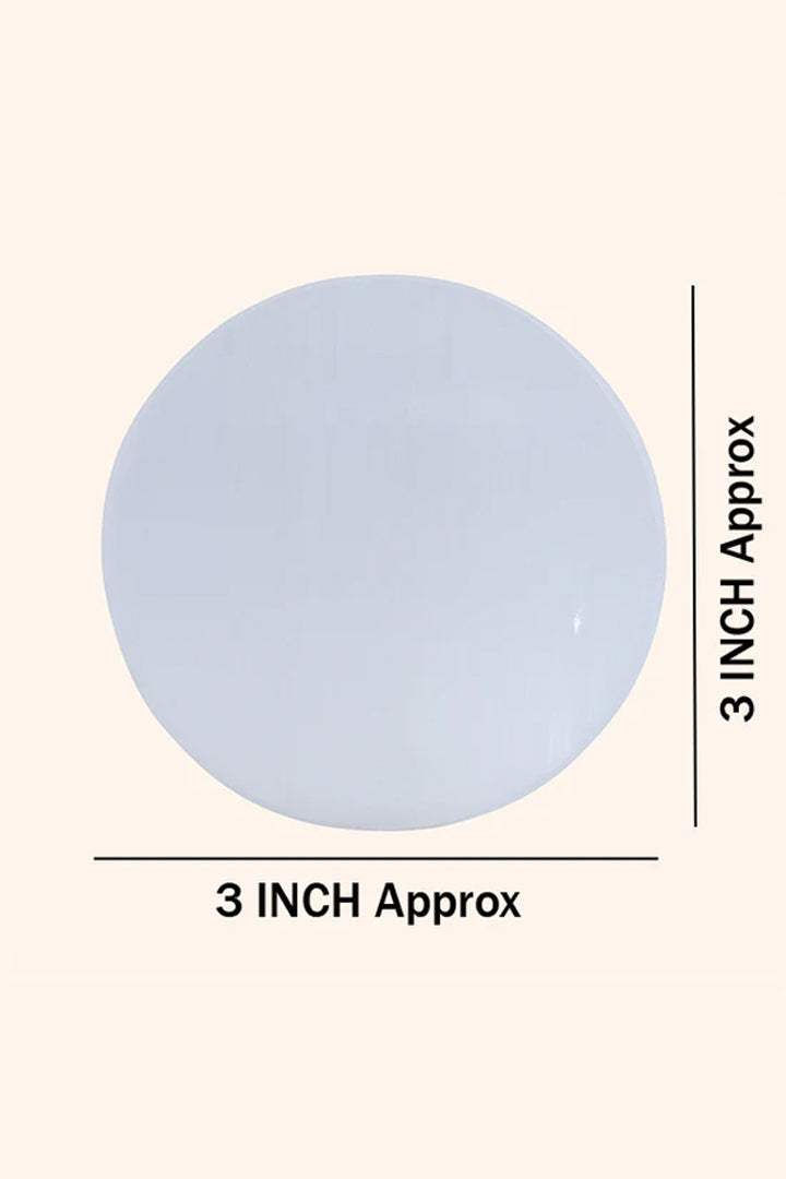 3 INCH - PLAIN ROUND SELENITE CRYSTAL PLATE -  Enhances Spiritual Practices like Reiki, meditation & healing work