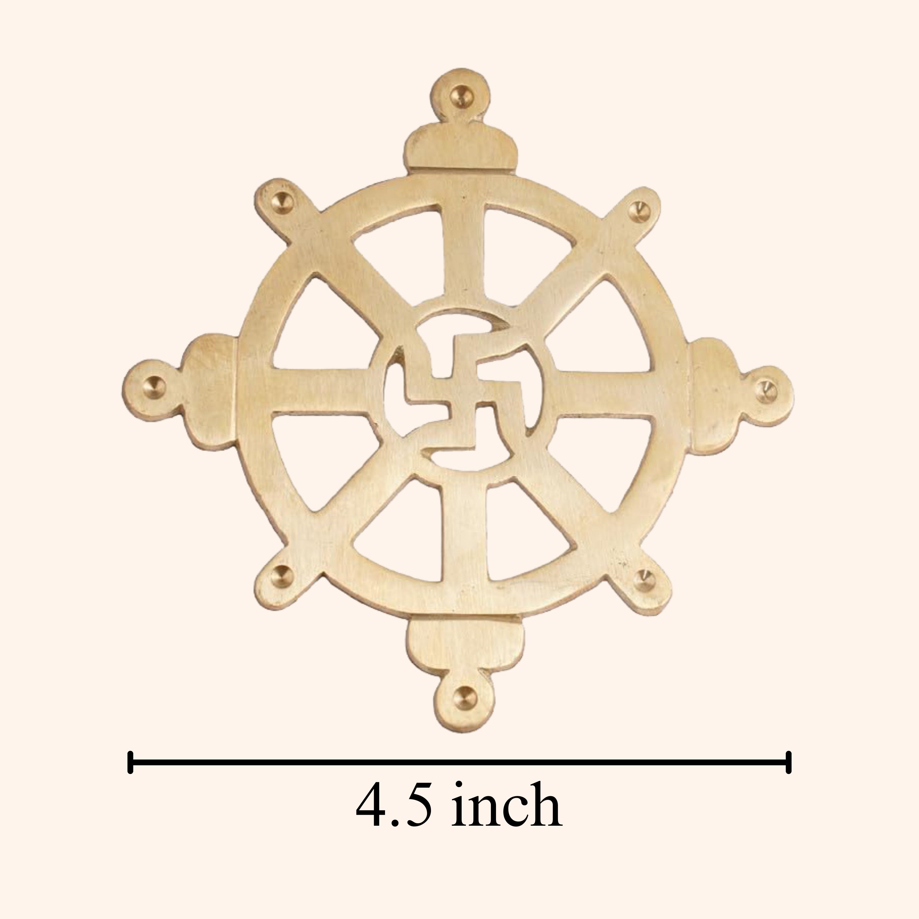 VASTU VARDAN BRASS CHAKRA SATIYA HELIX (4.5 INCH)