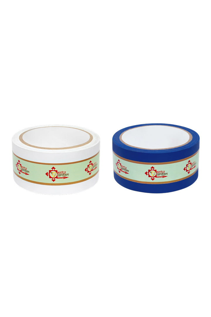 WHITE AND BLUE TAPE | 2 INCH | LENGTH- 16 METER APPROX | TOILET CORRECTION| VASTU TAPE REMEDY |PACK OF 2 |