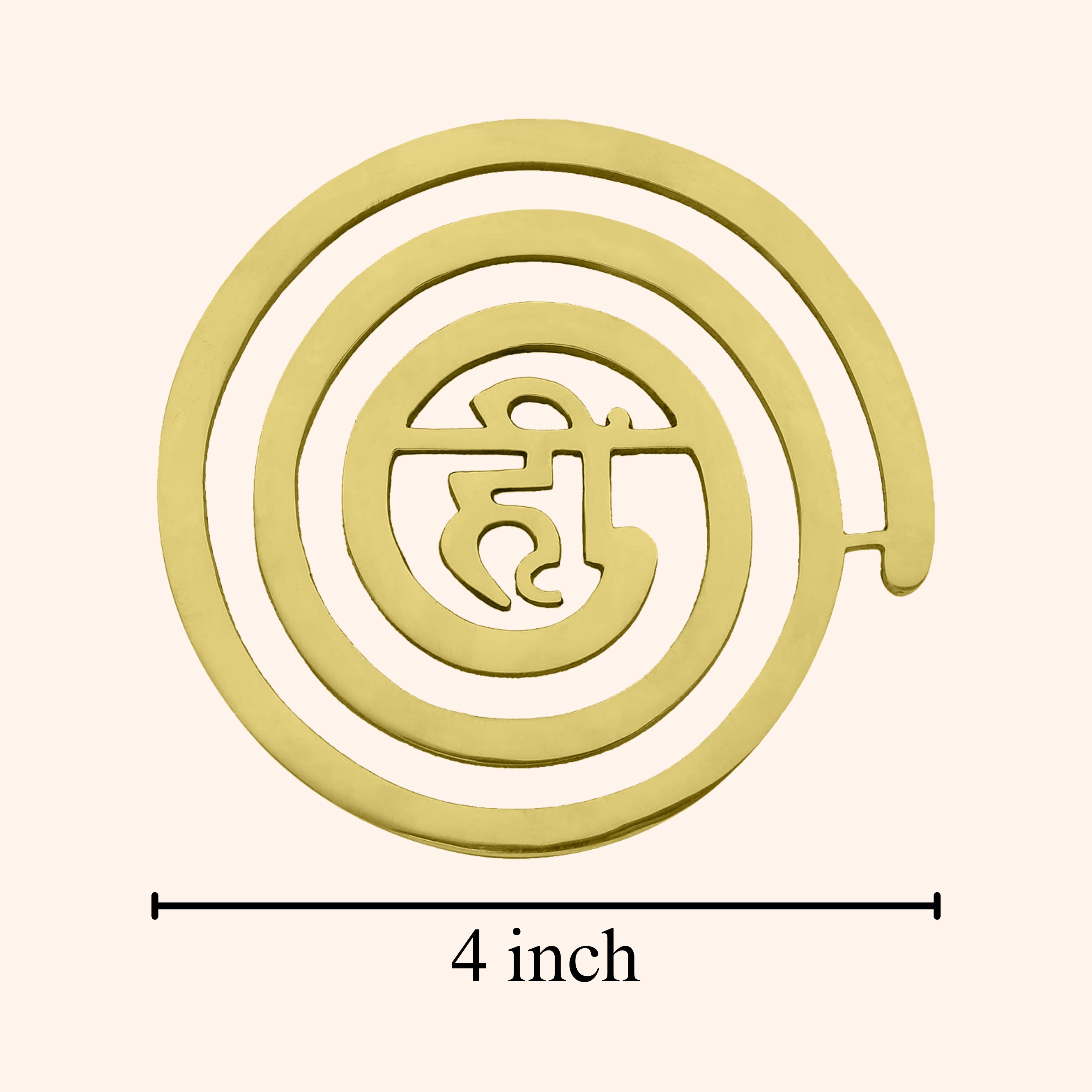 VASTU VARDAN BRASS HII HELIX 4 INCH PACK OF 3