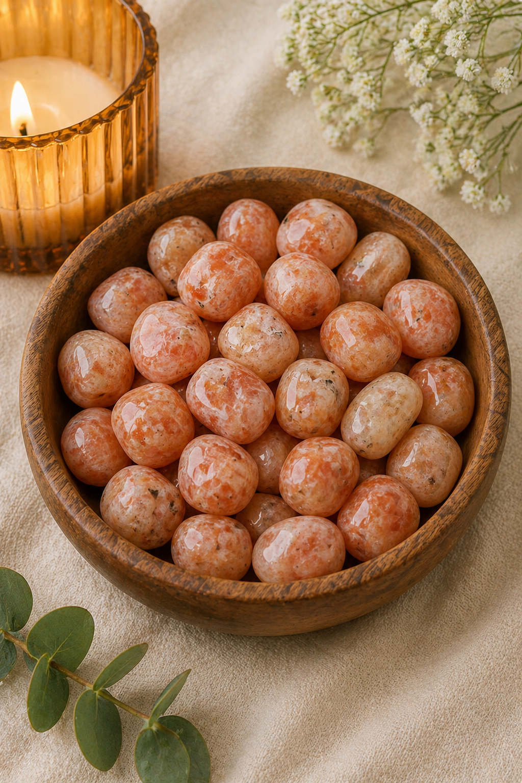 SUNSTONE TUMBLE - 100 GRAM - Stone of Joy, Vitality & Personal Power