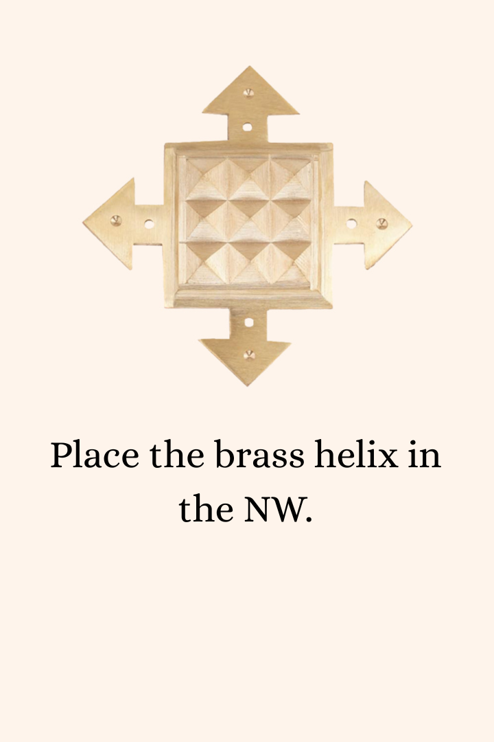 VASTU VARDAN BRASS PYRAMID ARROW HELIX (4 INCH)