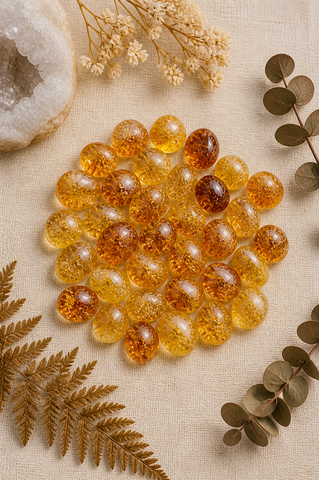 CITRINE CRYSTAL TUMBLE 100 GRAM - Daily Positivity & Confidence Stone