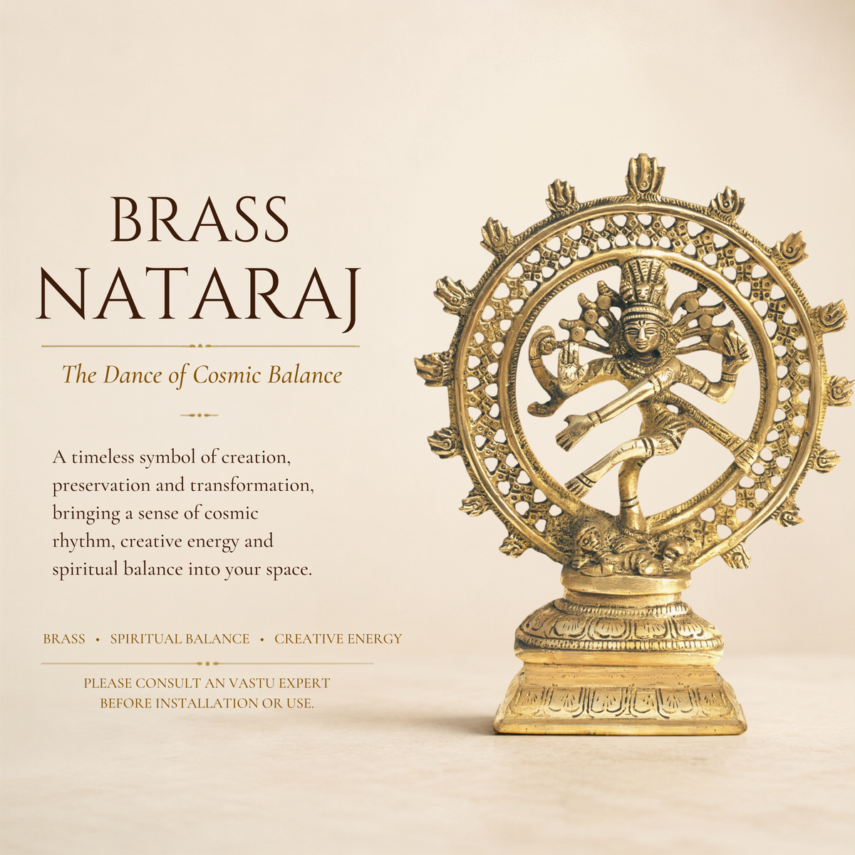 VASTU VARDAN BRASS NATRAJ JI