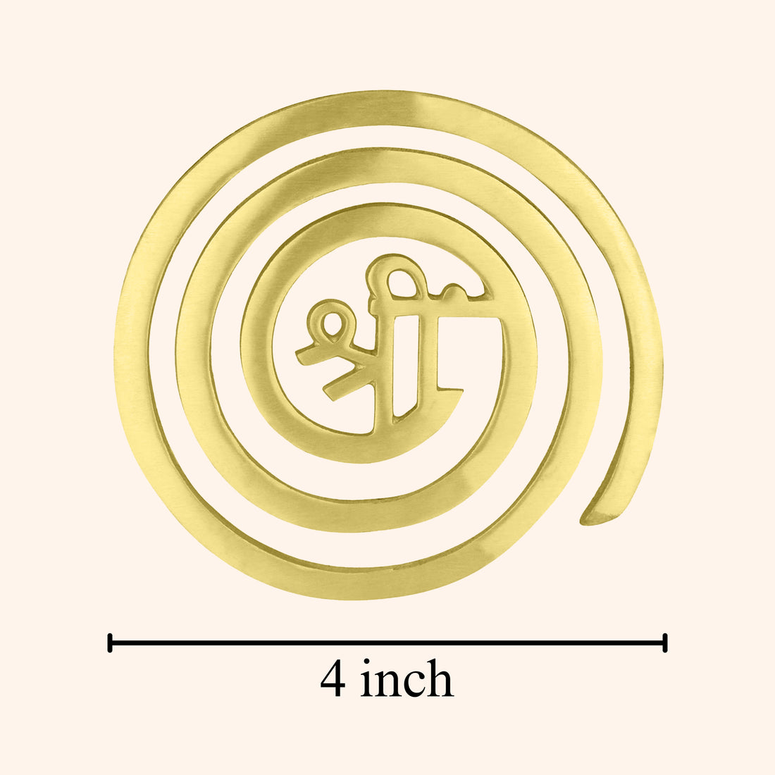 VASTU VARDAN BRASS SHREE HELIX 4 INCH PACK OF 3
