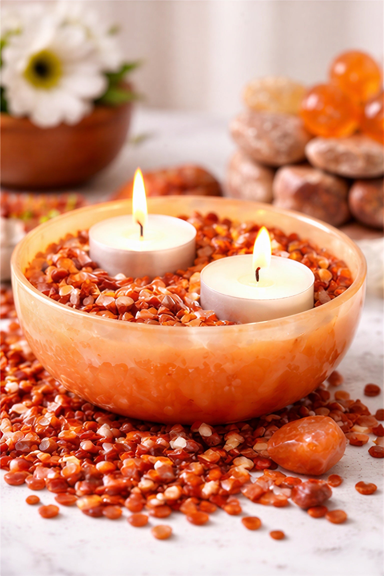 CARNELIAN CRYSTAL CHIPS - Strongly associated with the sacral chakra
