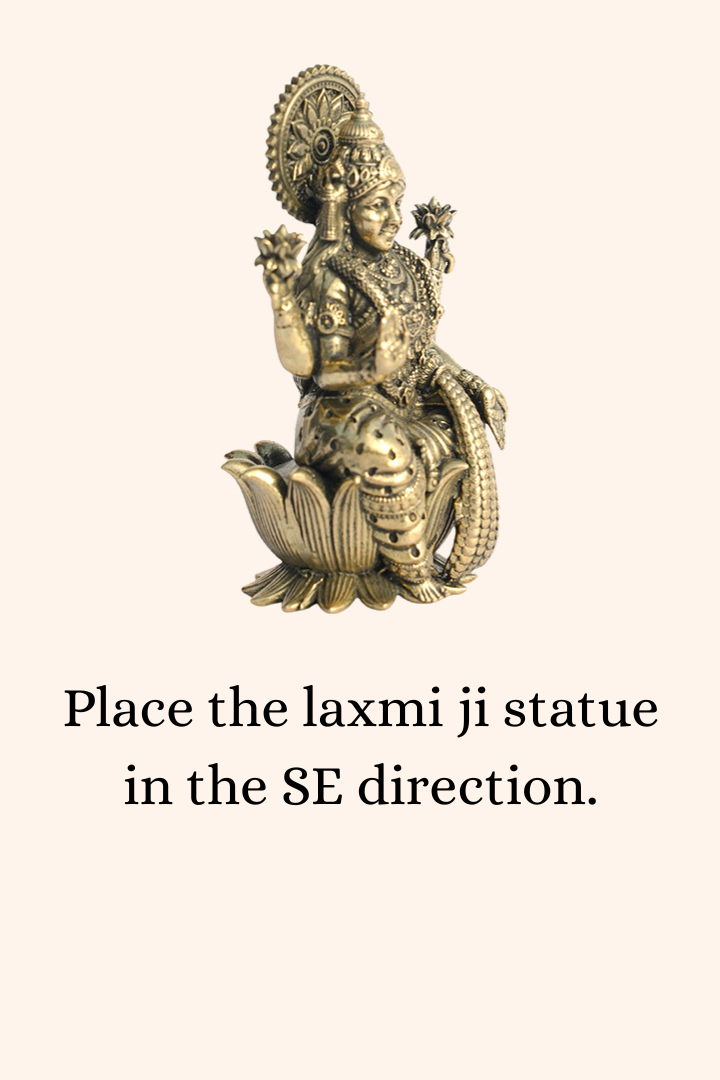 BRASS LAXMI JI STATUE - 8 CM