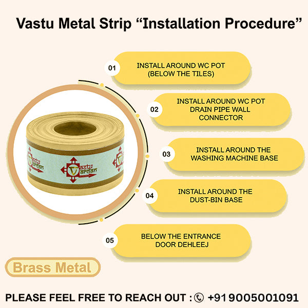 VASTU VARDAN 8 FEET 0.75 INCH BRASS STRIP