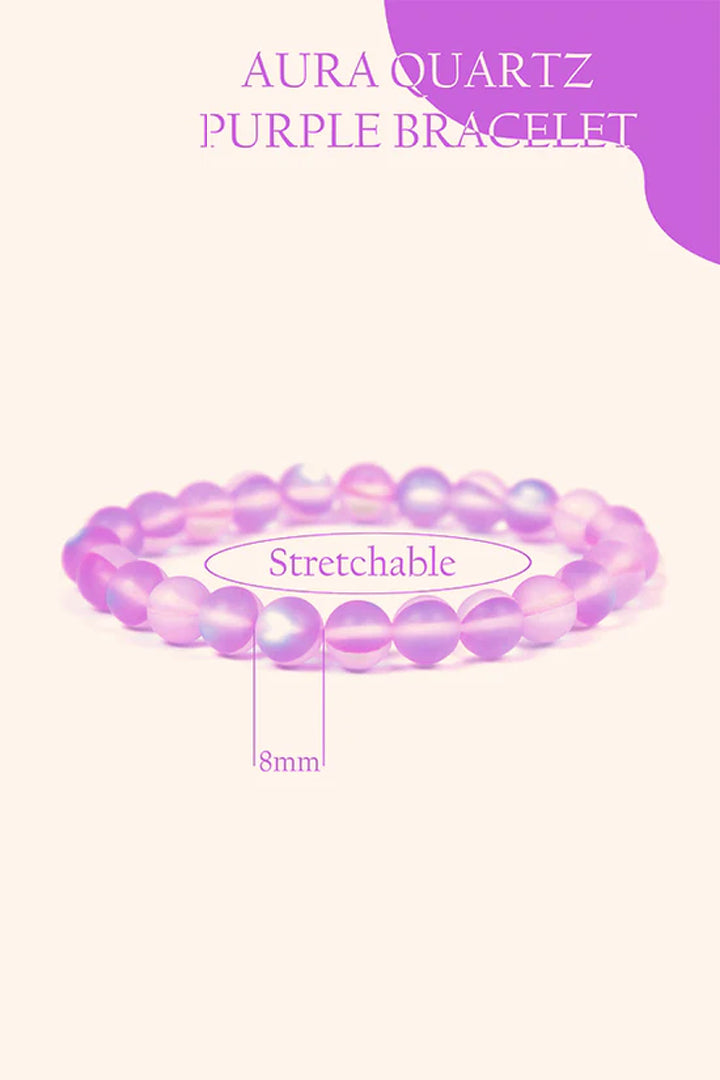 AURA QUARTZ PURPLE BRACELET - Supports Spiritual Growth & Instinct
