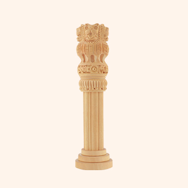 4 INCH WOODEN ASHOKA PILLAR