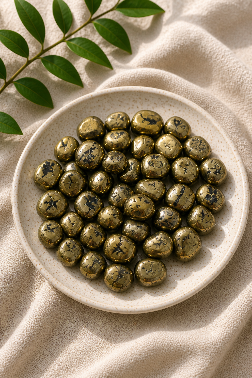 GOLDEN PYRITE CRYSTAL TUMBLE - 100 GRAM - Promotes overall health &  positivity